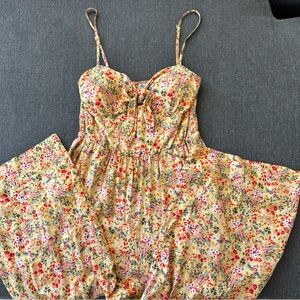 Floral Yellow Pantsuit